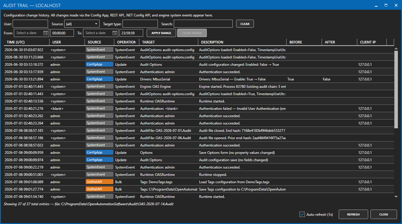 Audit Trail Viewer