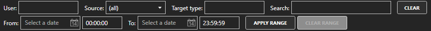 Audit Trail Viewer Filter