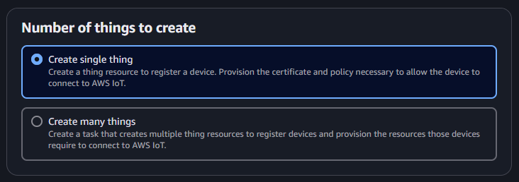 Create thing policy