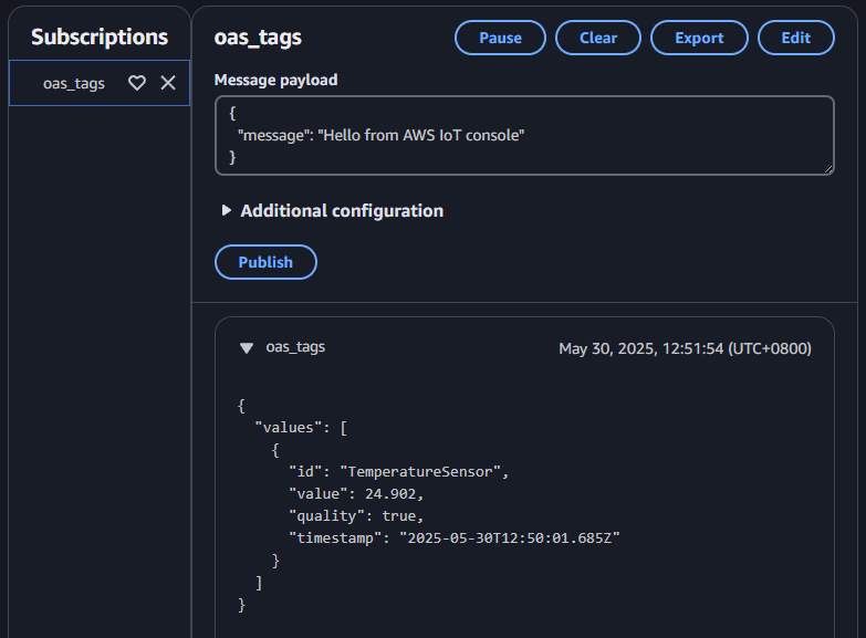 Verify received messages