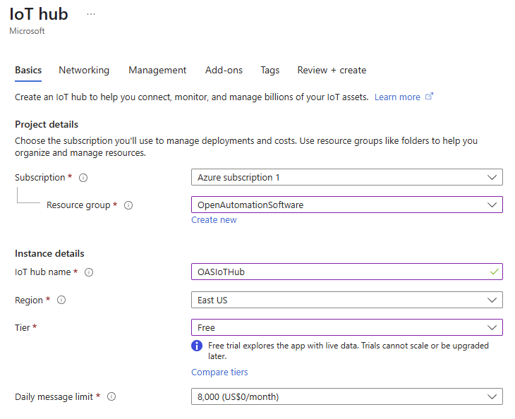 Create IoT Hub