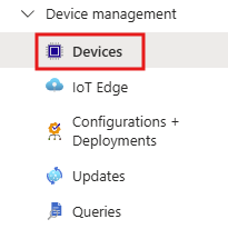 Devices menu