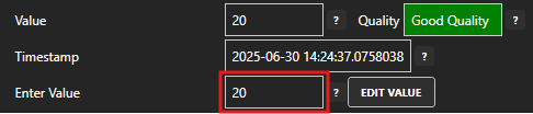 Set Temperature C tag value