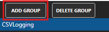 Add data logging group button