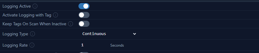 Logging active