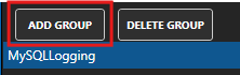 Add data logging group button