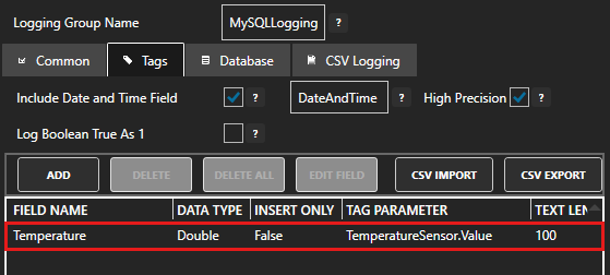 How to Log Database Data to MySQL | OAS Knowledge Base