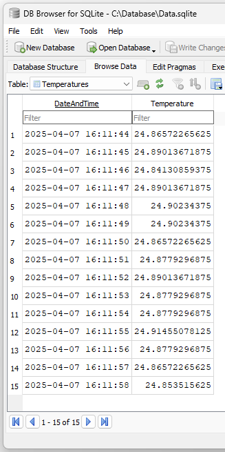 Review tag data history