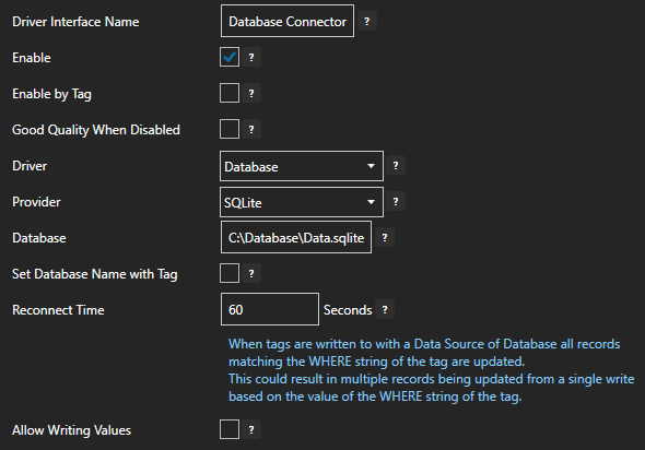 Database driver