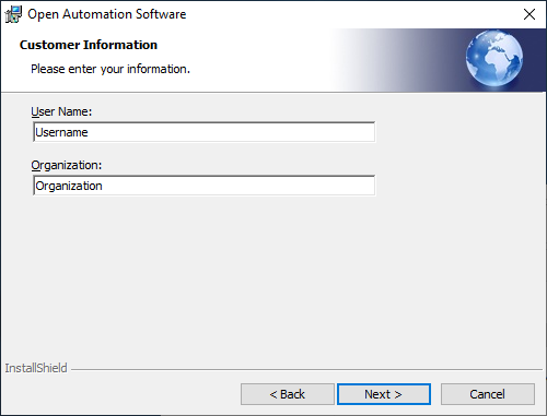 Windows OAS installation - Step 4