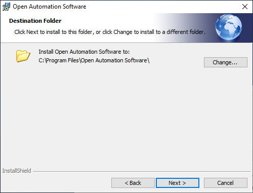 Windows OAS installation - Step 5