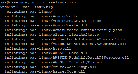 Extract OAS zip file