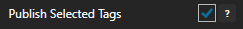 Publish selected tags