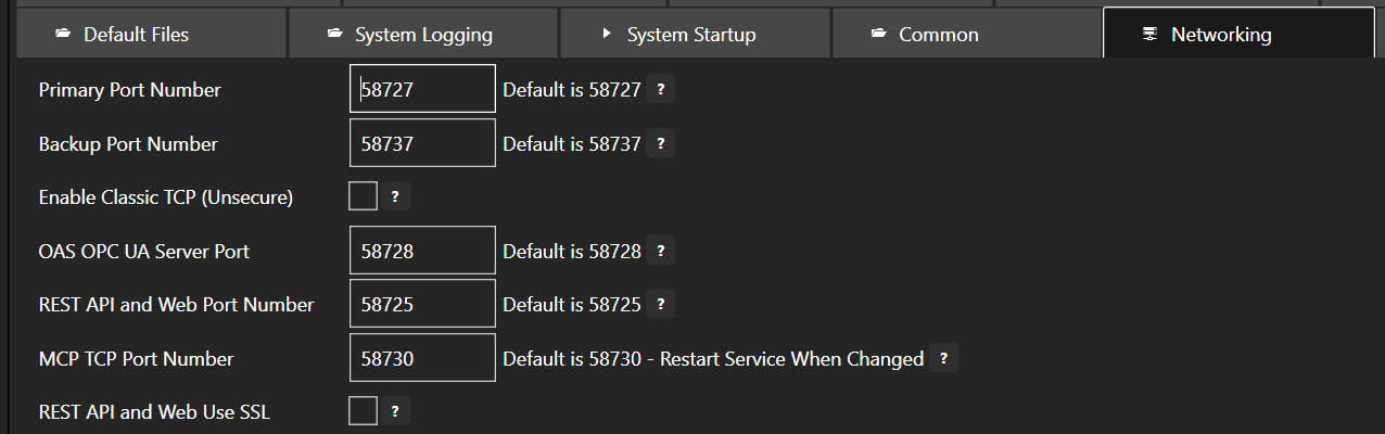 Configure MCP Networking Options
