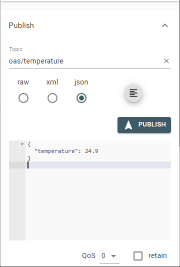 MQTT explorer connection publish