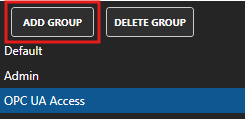 Add security group button