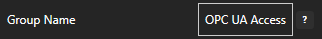 OPC UA security group name