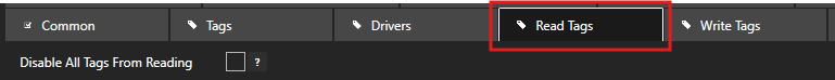 Read tags not disabled