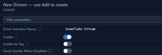 Configure drivers menu
