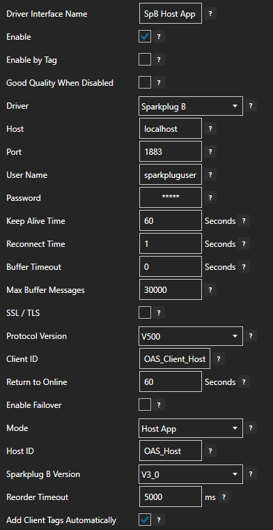 Host App configuration