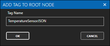 Add JSON tag to root node dialog