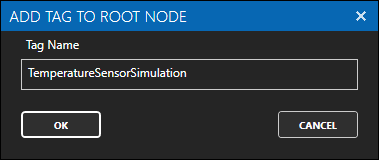 Add sim tag to root node dialog
