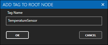 Add tag to root node dialog