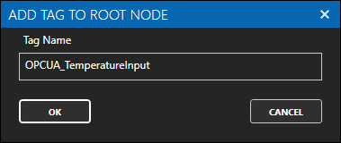 Add sim tag to root node dialog