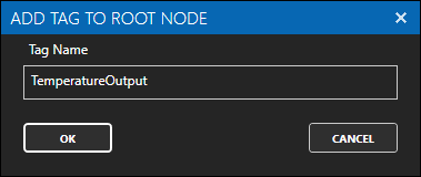 Add tag to root node dialog