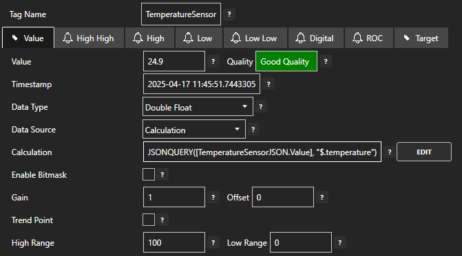 JSON calculation