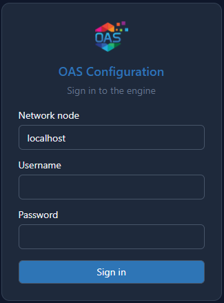 OAS Web Config Login