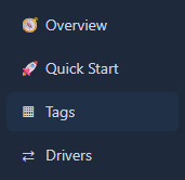 Configure tags menu