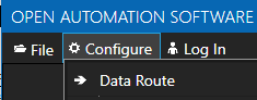 Configure Data Route