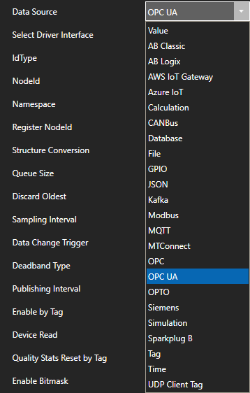 OPC UA Data Source