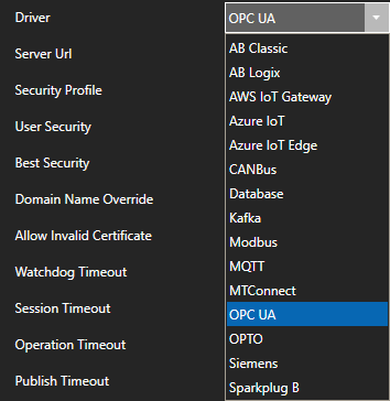 OPC UA Driver