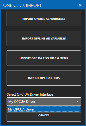 One Click OPC UA Driver