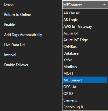 MTConnect Driver