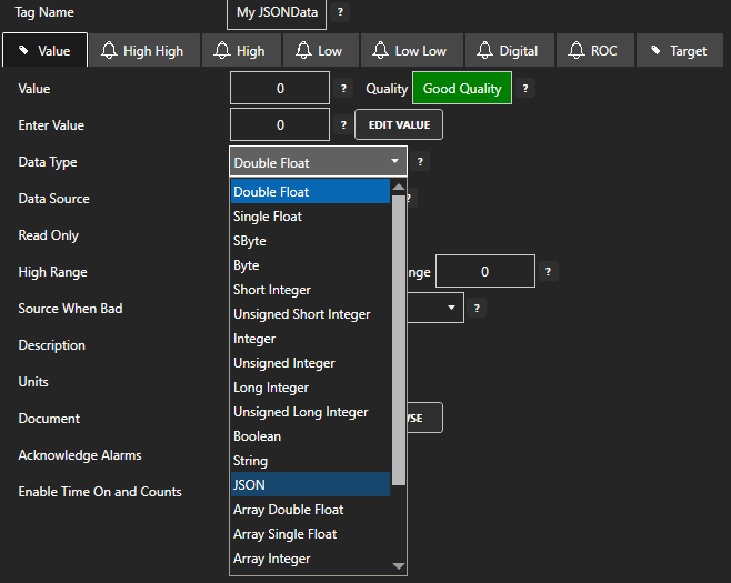 visual json