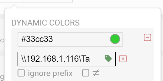 UI Engine dynamic color remote tag