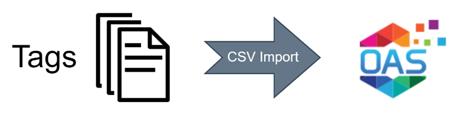 Import tags from CSV files using OAS Configuration