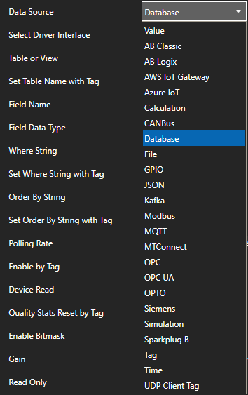 Database Data Source