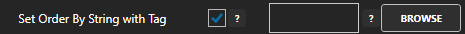 Set Order by String with Tag