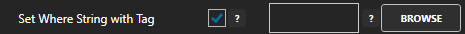 Set Where String with Tag