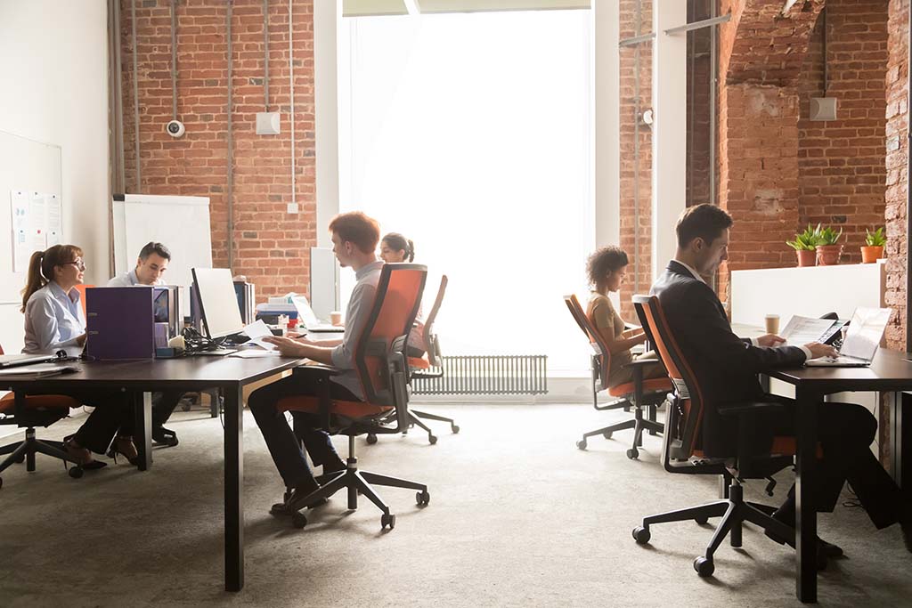 People working in an office