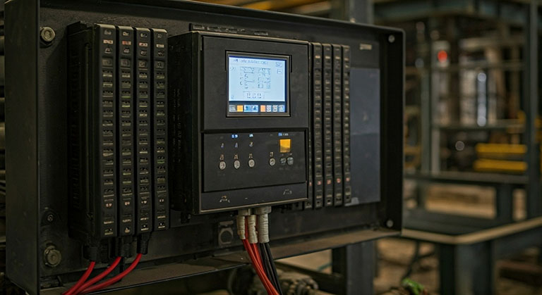 A PLC connected by Modbus TCP/IP