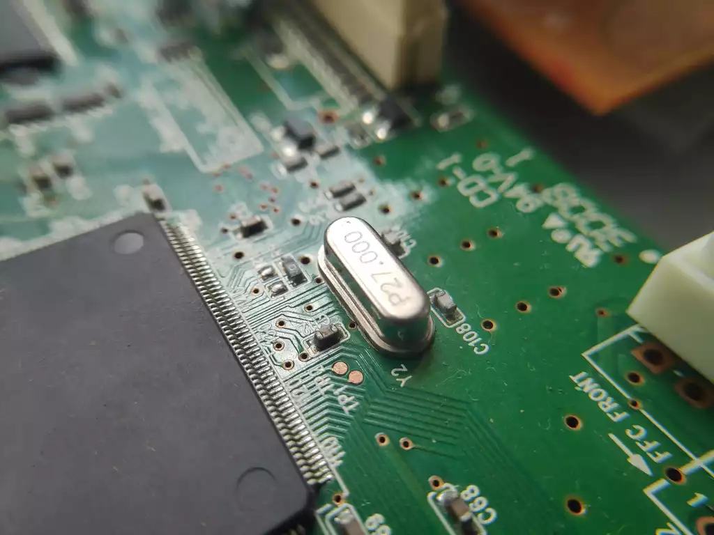 Modbus components on circuit board