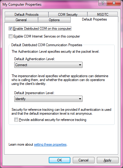 DCOM Security Configuration 508