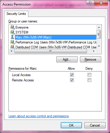 DCOM Security Configuration 520