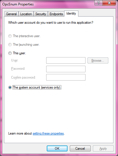 DCOM Security Configuration 541