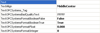 OPC Controls Label Properties 317